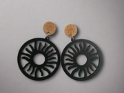Printed stud earring
